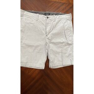 Express Men's Slim‎ Above The Knee 9" Shorts Size 38- Light Gray